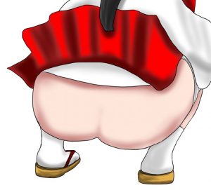 巫女さんJDうんこトイレ