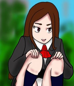 2次元キャラトイレ覗き見JKのパンチラ見たら次はトイレが見たい