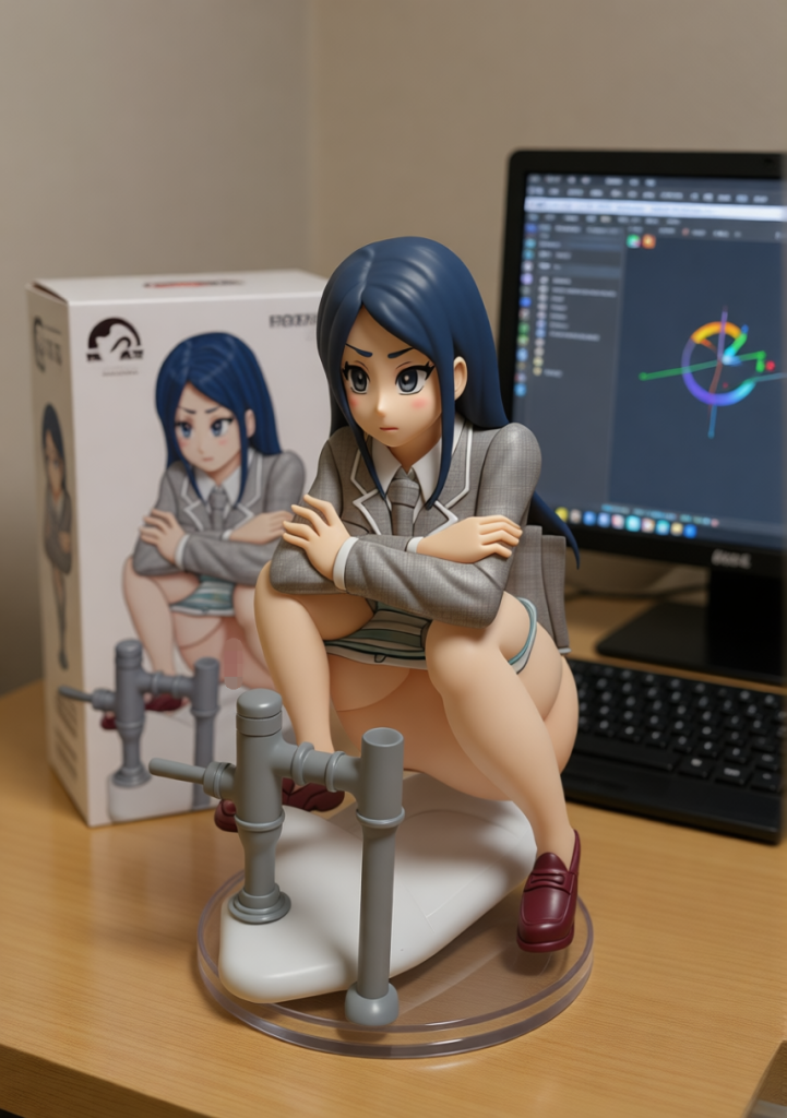 アイドルトイレマジックミラー高寺みずきAIフィギュア風イラスト